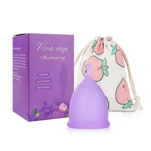 Hot Selling Siliconen Lady Menstruatiecup Herbruikbare Menstruatiecup Vrouwelijke Menstruatiecup Aangepast Pakket Prive-Logo
