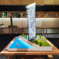 Modèle d'immeuble d'appartements haut de gamme personnalisé, conception et production de maquettes, service tout-en-un
