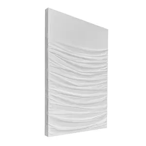 Otel duvar dekor 100% saf el yapımı Origami beyaz 3D ağır doku alçı Modern tuval dekorasyon çerçeveli yağlıboya