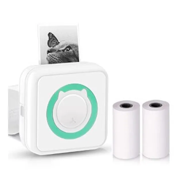 Portable Smart Photo Printer with 6 Rolls Printing Paper - Wireless / Bluetooth / Thermal