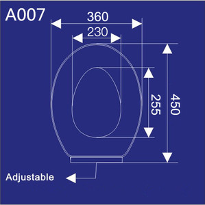 Asiento de Inodoro <span class=keywords><strong>Universal</strong></span> de Repuesto con Cierre Suave de PP, <span class=keywords><strong>Tapa</strong></span> de Plástico para <span class=keywords><strong>WC</strong></span> con Bisagras Redondas Ajustables de Acero Inoxidable, Compatible con la Mayoría de los Inodoros - Product Image 6