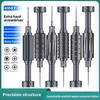 Mini tournevis magnétique ultra-résistant H007 pour réparation Android/iPhone, outil de levier en alliage avec embouts Phillips/Plat/Torx/Hexagonaux
