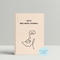 Journal de bien-être quotidien personnalisé mat à couverture rigide format A5 6 par 9 pouces avec Service de conception personnalisé