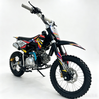125cc Automatic Dirt Bike Gasoline Off Road Motorcycle Pitbike with Front Rear Disc Brakes Inverted Hydraulic Shock Absorber