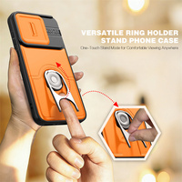 Nouvelle Coque Design pour Oppo Find X9/A6X/Reno15 Pro Max avec Anneau Support Antichoc et Fenêtre Colorée Vibrante, Protection Coulissante