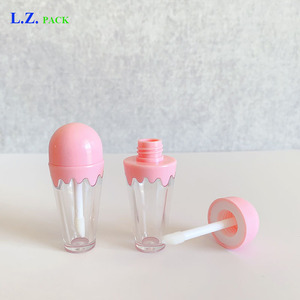 LZ Pack <span class=keywords><strong>Precio</strong></span> de fábrica Cono de helado 7ml Blanco Rosa Brillo de <span class=keywords><strong>labios</strong></span> Tubos vacíos Etiqueta privada personalizada Envase de brillo de <span class=keywords><strong>labios</strong></span> con varita - Product Image 4
