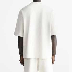 Camiseta de Verano de Lujo de 260 g/m², Camiseta Informal de Algodón de Alta Calidad, Camiseta Holgada con Hombros Caídos, Cuello Redondo, Lisa - Product Image 2