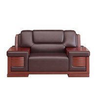 Ensemble de canapés de bureau confortables à cadre en bois massif canapé en cuir de direction à séchage rapide résistant à l'eau mobilier de bureau Offre Spéciale