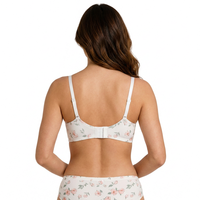 Ensemble de lingerie 2 pièces pour femme : soutien-gorge à armatures rembourré à imprimé floral et culotte assortie, soutien-gorge T-shirt à bonnets moulés et culotte bikini