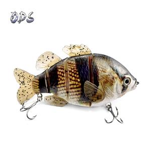 Nouveaux leurres de pêche à joint métallique Quatre sections 5 pouces tilapia oem leurre usine pêche articulée - Product Image 6