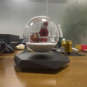 Promotie Magnetische Levitatie Santa Claus Kerst Bal Display Stand Voor Cadeau Decoratie - Product Image 5