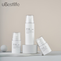 Flacon pompe sans air en PETG couleur personnalisée FVB 30ml 50ml 100ml – Emballage cosmétique en gros pour crème solaire, tonique facial, sérum de soin de la peau