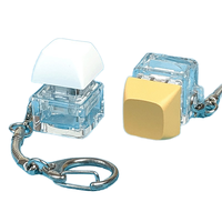 Porte-clés mécanique à clé, porte-clés à interrupteur, porte-clés anti-stress, figurine de clé, jouet de décompression en plastique, porte-clés de clavier