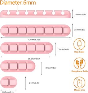 Silicone Cable Holder Clips, Cable Management Cord <strong>Organizer</strong> Clips Self Adhesive <strong>for</strong> <strong>Desktop</strong> - Product Image 3