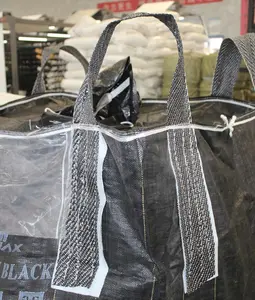 1000kg FIBC büyük ton toplu jumbo çanta ambalaj cevheri ve kimyasal overlok dikiş yüksek UV tedavi