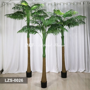 DKB Outdoor Artificial Plants Artificial Green <b>Tree</b> for Aquarium Decorative <b>Plastic</b> <b>Tree</b> with Cement Pot on Sale - Product Image 3
