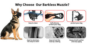 कुत्ते का थूथन नरम नायलॉन प्लास्टिक रबर मजबूत मुंह के मास्क को कवर करता है, जो एंटी-बैकिंग/एंटी-बीटिन सुरक्षा - Product Image 4