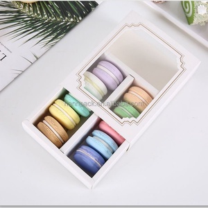 Exquisite Customized Design <b>square</b> Carton Box Food Grade Paper Foldable Drawer Box Macaroon Cookies Candy Packaging - Product Image 2