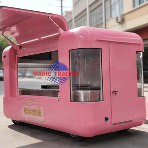 Chariots de vente mobiles haute performance pour la rue, camions à pizza, remorques alimentaires, fourgons à café, chariots à dindes, bonbons, chips, en acier inoxydable - Product Image 1