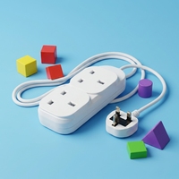 Multiprise britannique 2 prises, 13A 250V~ avec protection enfant