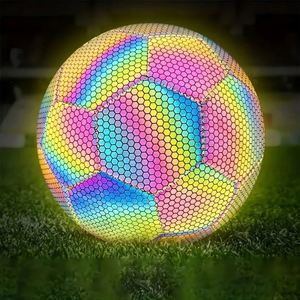 ซัพพลายเออร์สินค้ามาแรงปี 2026 ลูกฟุตบอลสะท้อนแสงหลากสี ขนาด 5 สำหรับฝึกซ้อมกลางแจ้ง ฟุตบอลส่งเสริมการขายสำหรับกีฬา - Product Image 1