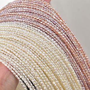 Perles d'eau douce naturelles de forme baroque à deux côtés, mini 39 cm, trou droit, économiques, pour la création de colliers DIY, perles en vrac de 2-3 mm - Product Image 3