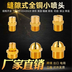 All Copper Slotted Sprinkler Head G 1/4 Inch 22mm Fan Spray For Lawn Garden Irrigation Cooling Mist Connector - Product Image 5
