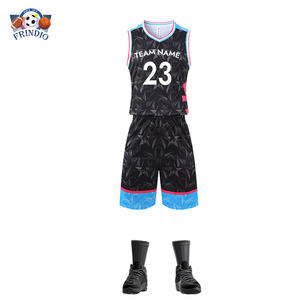 Setelan Jersey basket pria, pakaian olahraga seragam tim 2 bagian dengan cetakan sublimasi kustom dapat disesuaikan - Product Image 1