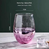 Verre à boisson élégant et moderne pour la maison, en verre électroplaqué coloré, motif ciel étoilé, pour boissons, yaourts, œufs et jus de fruits