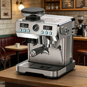 <span class=keywords><strong>Macchina</strong></span> per Espresso Professionale da 1360W <span class=keywords><strong>con</strong></span> Doppia Pompa e Doppia Caldaia, Pressione 20 Bar, Sistema di Macinatura Integrato - Product Image 4