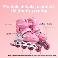 Patins à roues alignées professionnels pour enfants et adultes, modèle montagne du Nord, avec éclairage clignotant, pour débutants