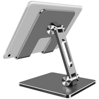 Support portable pour ordinateur portable avec rotation à 360° en alliage d'aluminium, hauteur réglable pour utilisation sur bureau