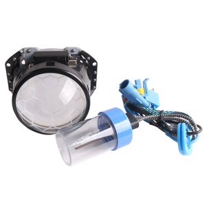 Sanvi 3'' Blue Coating Bi Xenon HID MINI Projector Lens H4 Honeycomb Car Headlight D2H Bulbs Xenon Lens - Product Image 3