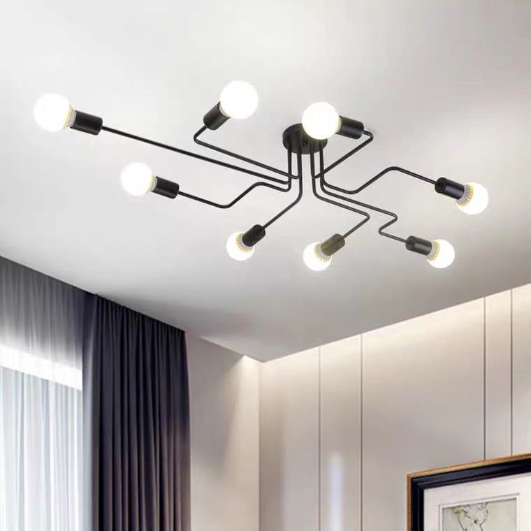 Black L127*W22cm 8-Lights
