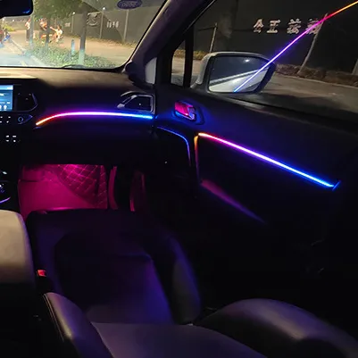 6 em 1 Universal Estilo Livre-colocação Symphony Car LED Tiras Car Interior Luzes Ambiente
