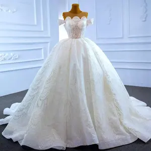 Jancember RSM67239 White Sex Shoulder Wedding Gown Dress Bridal