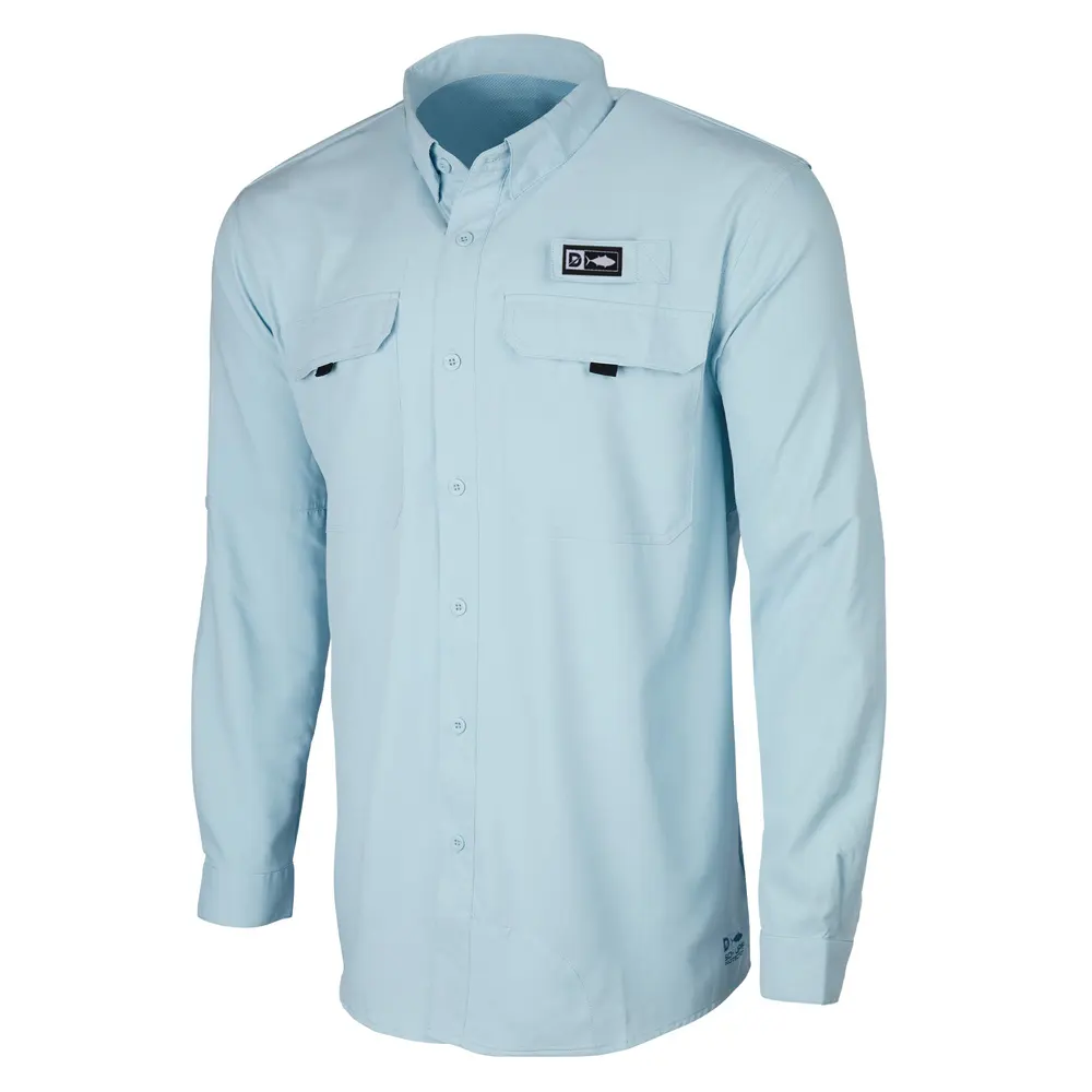Custom fishing shirts Long Sleeve Polyester quick dry shirts UV Protection Button down collared men Fishing Shirt