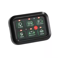 12V 60A LED Touch Pad Switch Panel 6 Gang On-Off Control Caractéristiques étanches