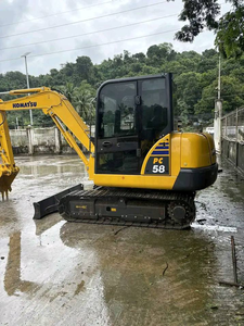 Used Komatsu Pc58 <b>Mini</b> Excavator 5 ton 6 ton 5.6 ton Low Hours Secondhand Diggers Ready to Ship Pc56 Pc55 Pc60 Komatsu Engine - Product Image 1