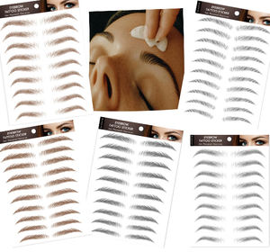 Pegatinas de Transferencia para Cejas Negras al por Mayor, Herramientas de Maquillaje para Ojos, Pegatinas de Tatuaje de Cejas Impermeables del Mismo Tamaño en Color Marrón para Mujeres - Product Image 1