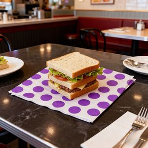 Papel para Hamburguesas, Papel para Sándwiches, Papel Antigrasa de Grado Alimenticio, Papel Encerado con Logotipo Personalizado, Papel para Hornear Pollo, Papel para Cocina - Product Image 1