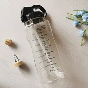 Logo custom Accurate Scale custom Matte plastic sport motivational wholesale products in bulk 2000ml water jug