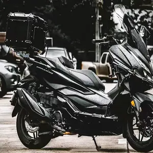 F2-moto Hợp Kim Nhôm Đuôi Hộp Thân Xe 45l Đen Top Box Đen Xe Máy