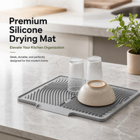 Tapis de séchage antidérapant et résistant à la chaleur LEDUN en silicone de qualité alimentaire pour comptoir de cuisine