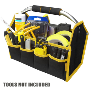 Waterproof Heavy-Duty OEM/ODM <b>Tool</b> <b>Tote</b> Adjustable Strap Padded Handle Foldable Open Top High-Capacity Multi-Compartment <b>Tool</b> - Product Image 4