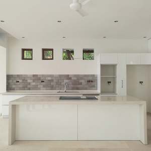 Large Modern Kitchen Island Muebles De Cocina Modern Kitchen Furniture White High Gloss Pvc Kitchen Cabinet - Product Image 1