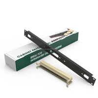 Panel de Conexiones Cruzadas UTP Blindado RJ45 CAT3 de Alta Calidad, 1U, 19 Pulgadas, para Montaje en Rack, 110 Bloques, 50 Pares, Montaje en Marco, FTTX PC