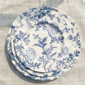 <b>Cheap</b> Price British Retro Tulip Ceramic Plate Exquisite Blue and White Dinner Set - Product Image 5