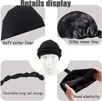 Gorro Durag de Secado Rápido para Hombre, Gorro de Seda para Ondas, Turbante, Pañuelo para la Cabeza, Gorra de Ciclismo para Correr, Motociclismo y Ciclismo