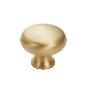 Puxadores de Latão em Formato de Cogumelo com Furo Único, Puxadores de Luxo Estilo Francês em Ouro Polido Escovado para Armários, Gavetas e Portas - Product Image 5